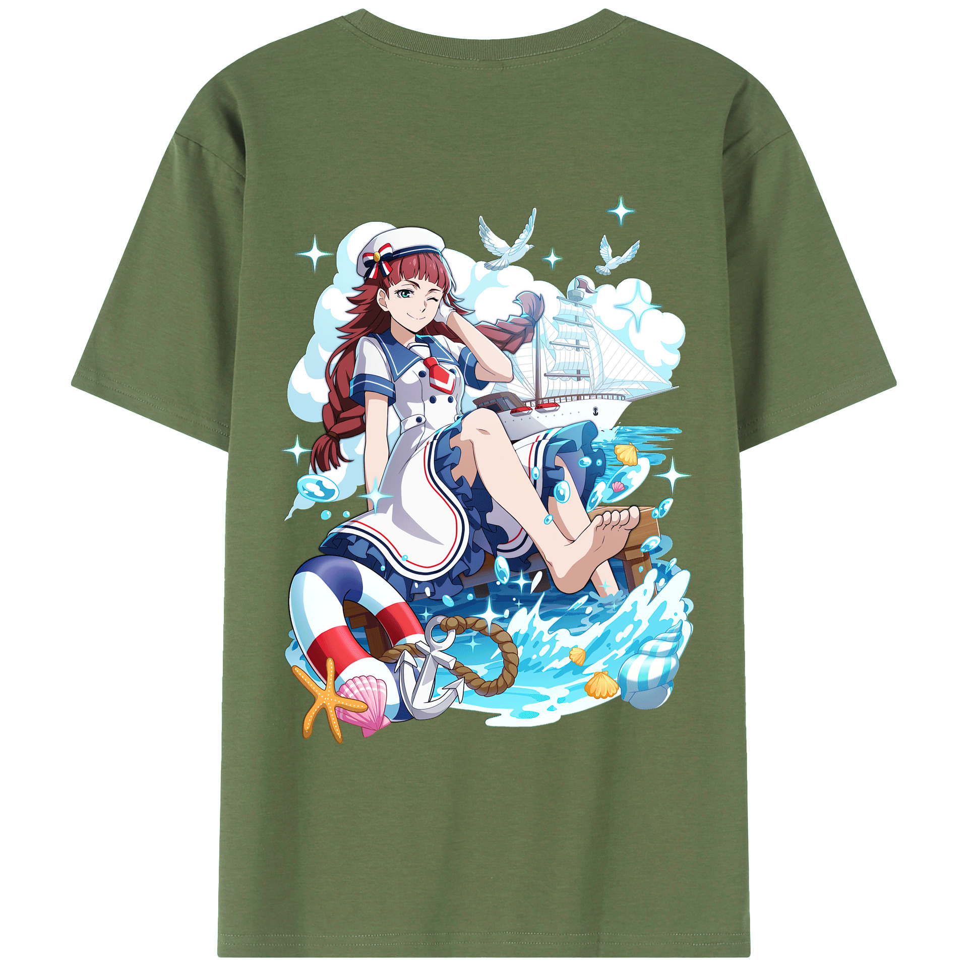（画像用） 文豪ストレイドッグス Bungo Stray Dogs 綿100％ メンズ半袖Tシャツ（バックプリント） 通気性
